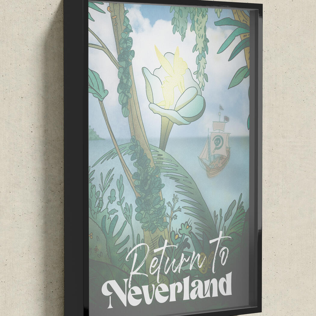 "Return to "Neverland" movie poster and immersive backdrop