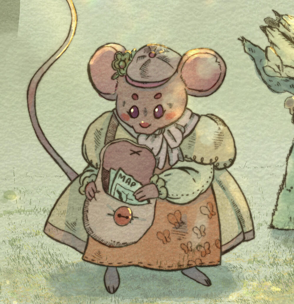 Miss Mousy is late for the tea party